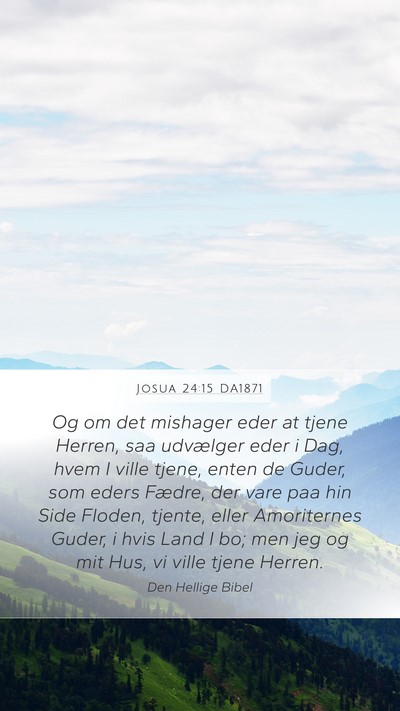 Josua 24:15 DA1871 Bible Verse Image
