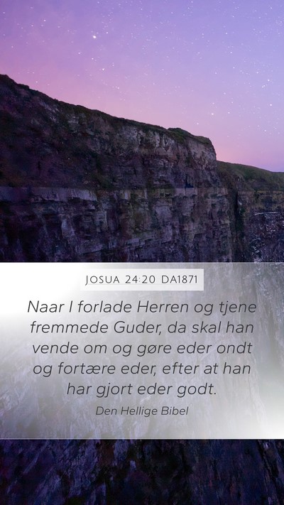Josua 24:20 DA1871 Bible Verse Image