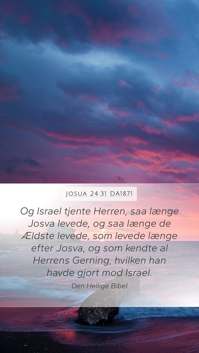 Josua 24:31 DA1871 Bible Verse Image
