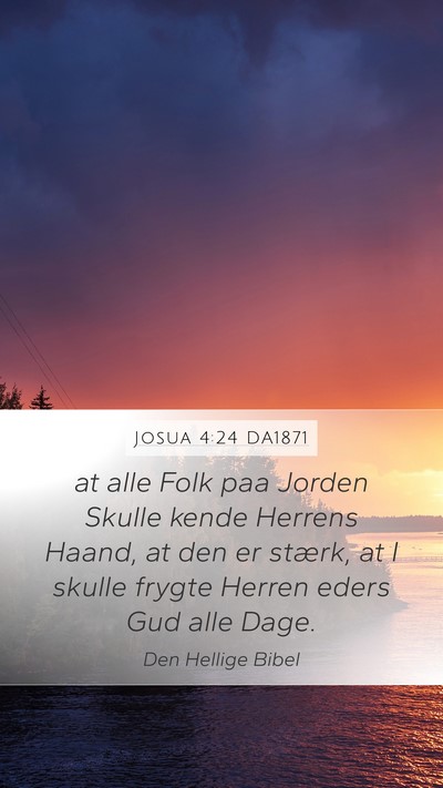 Josua 4:24 DA1871 Bible Verse Image