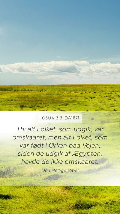 Josua 5:5 DA1871 Mobile Phone Wallpaper - Thi alt Folket, som udgik, var omskaaret; men alt - Mobile Bible Verse Wallpaper