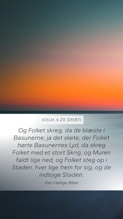 Josua 6:20 DA1871 Bible Verse Image