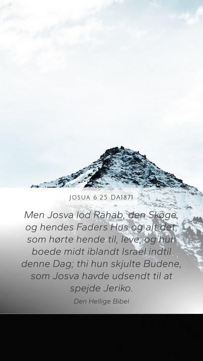 Josua 6:25 DA1871 Bible Verse Image
