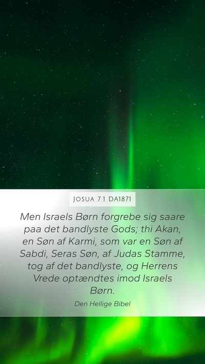 Josua 7:1 DA1871 Bible Verse Image