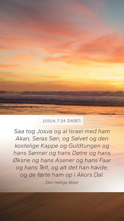 Josua 7:24 DA1871 Bible Verse Image