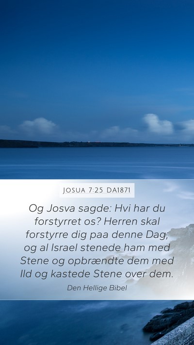 Josua 7:25 DA1871 Bible Verse Image