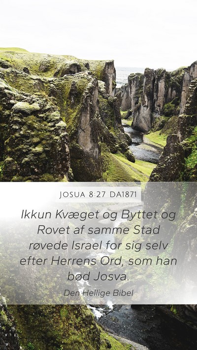 Josua 8:27 DA1871 Bible Verse Image