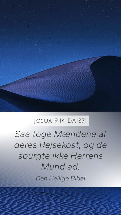 Josua 9:14 DA1871 Bible Verse Image