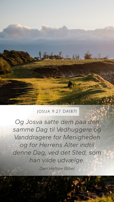 Josua 9:27 DA1871 Bible Verse Image