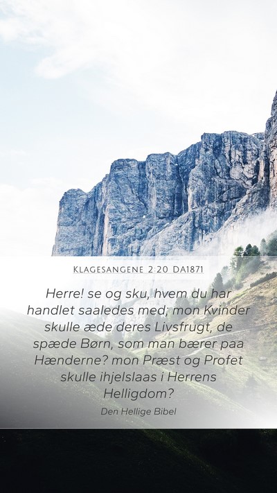 Klagesangene 2:20 DA1871 Bible Verse Image