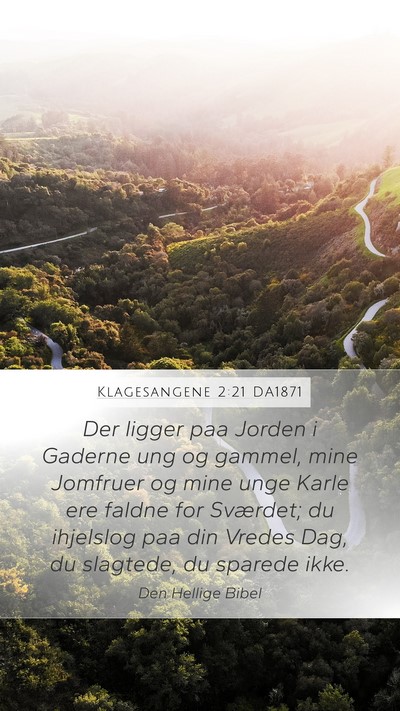 Klagesangene 2:21 DA1871 Bible Verse Image
