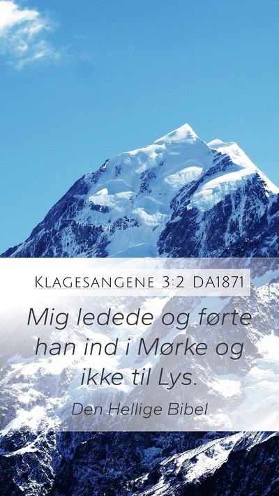 Klagesangene 3:2 DA1871 Bible Verse Image