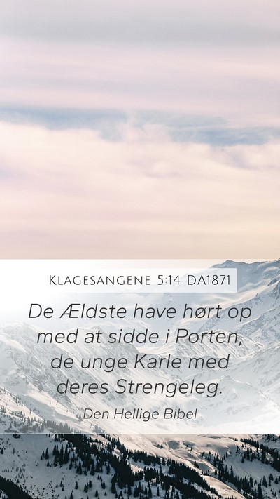 Klagesangene 5:14 DA1871 Bible Verse Image