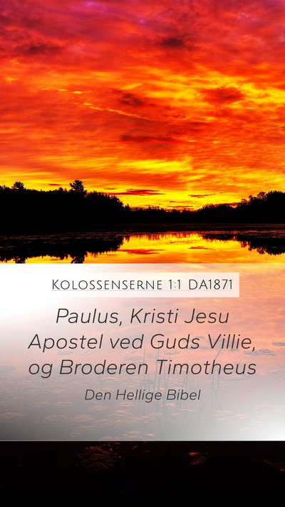 Kolossenserne 1:1 DA1871 Bible Verse Image