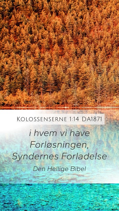 Kolossenserne 1:14 DA1871 Bible Verse Image
