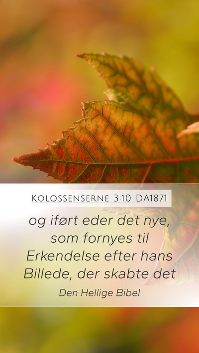 Kolossenserne 3:10 DA1871 Bible Verse Image