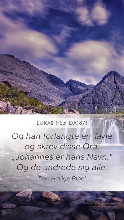 Lukas 1:63 DA1871 Bible Verse Image