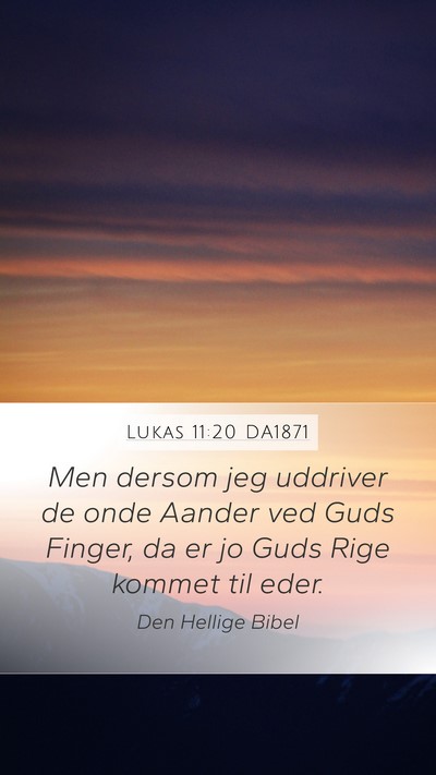 Lukas 11:20 DA1871 Bible Verse Image