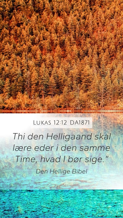 Lukas 12:12 DA1871 Bible Verse Image