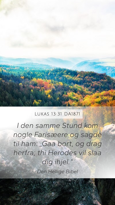 Lukas 13:31 DA1871 Bible Verse Image