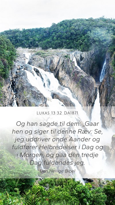 Lukas 13:32 DA1871 Bible Verse Image
