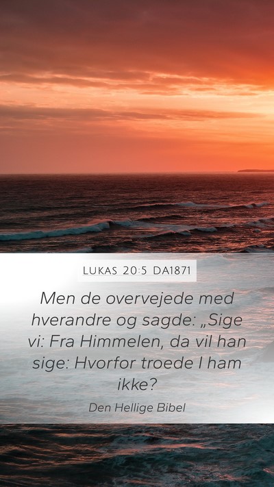 Lukas 20:5 DA1871 Mobile Phone Wallpaper - Men de overvejede med hverandre og sagde: „Sige - Mobile Bible Verse Wallpaper