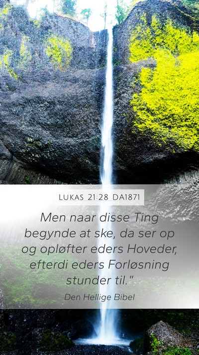 Lukas 21:28 DA1871 Mobile Phone Wallpaper - Men naar disse Ting begynde at ske, da ser op og - Mobile Bible Verse Wallpaper
