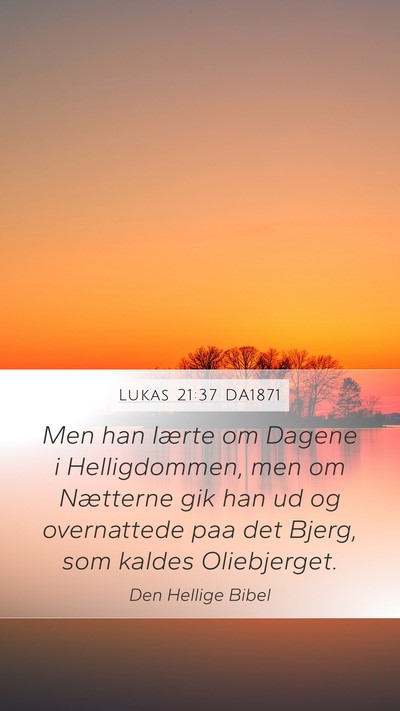 Lukas 21:37 DA1871 Bible Verse Image