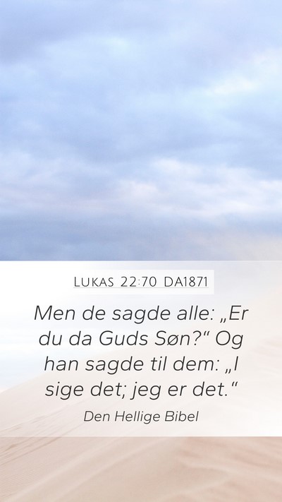 Lukas 22:70 DA1871 Mobile Phone Wallpaper - Men de sagde alle: „Er du da Guds Søn?“ Og - Mobile Bible Verse Wallpaper