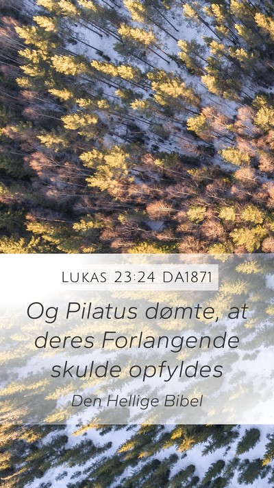 Lukas 23:24 DA1871 Bible Verse Image
