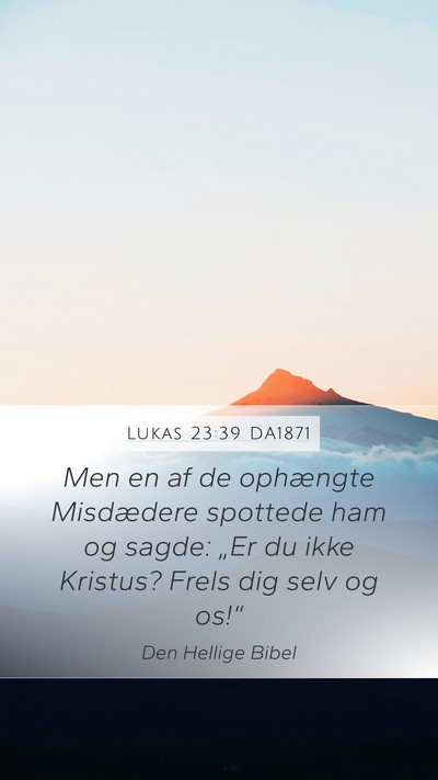 Lukas 23:39 DA1871 Bible Verse Image