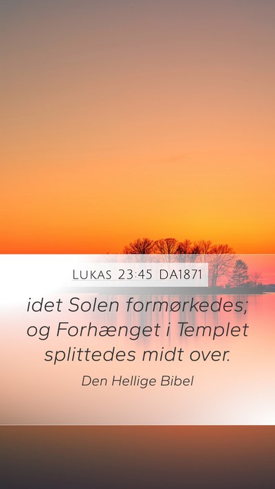 Lukas 23:45 DA1871 Bible Verse Image