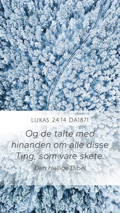 Lukas 24:14 DA1871 Mobile Phone Wallpaper - Og de talte med hinanden om alle disse Ting, som - Mobile Bible Verse Wallpaper