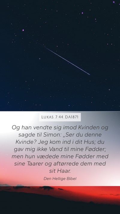Lukas 7:44 DA1871 Bible Verse Image