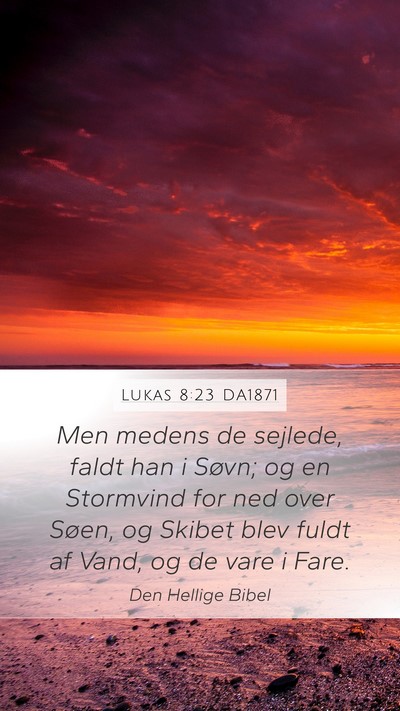 Lukas 8:23 DA1871 Bible Verse Image