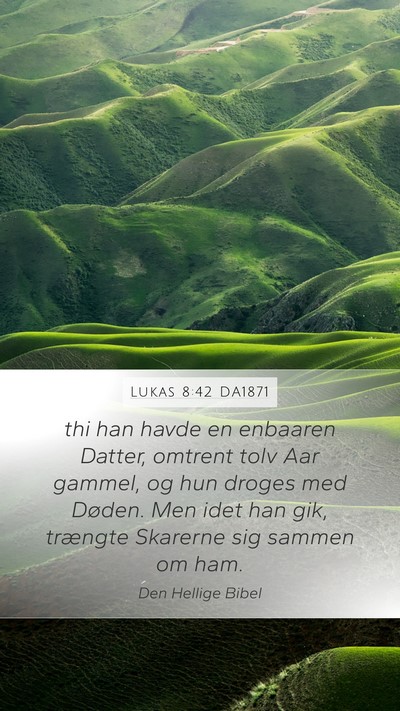 Lukas 8:42 DA1871 Bible Verse Image