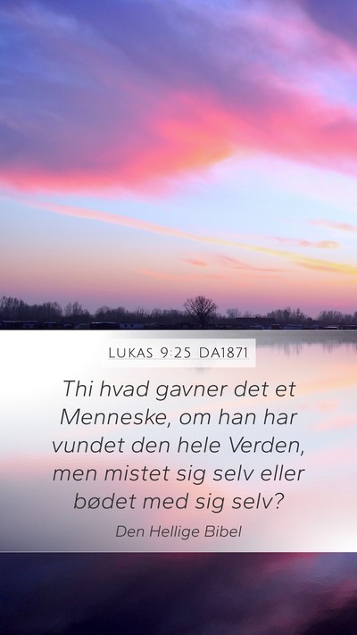 Lukas 9:25 DA1871 Bible Verse Image