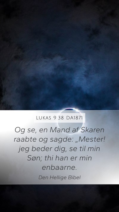 Lukas 9:38 DA1871 Bible Verse Image