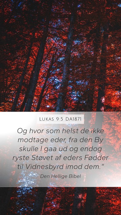 Lukas 9:5 DA1871 Bible Verse Image