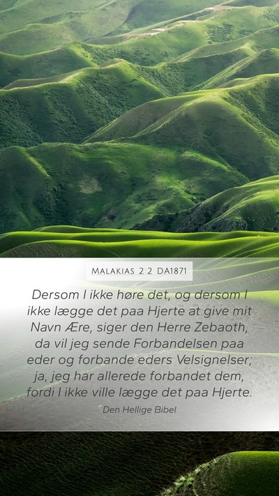 Malakias 2:2 DA1871 Bible Verse Image