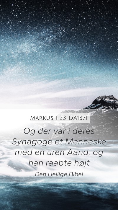 Markus 1:23 DA1871 Bible Verse Image