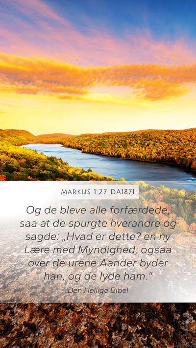 Markus 1:27 DA1871 Bible Verse Image