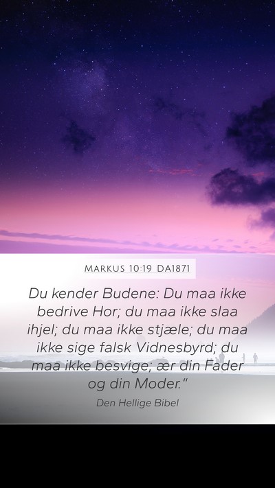 Markus 10:19 DA1871 Bible Verse Image