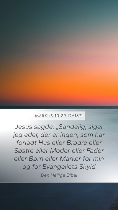 Markus 10:29 DA1871 Bible Verse Image