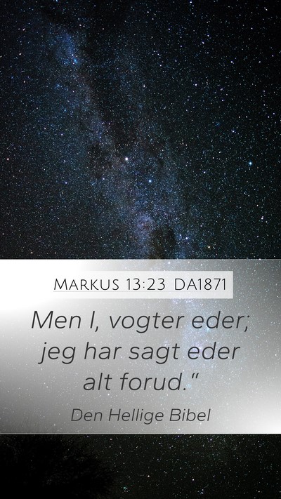 Markus 13:23 DA1871 Bible Verse Image