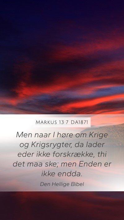 Markus 13:7 DA1871 Bible Verse Image