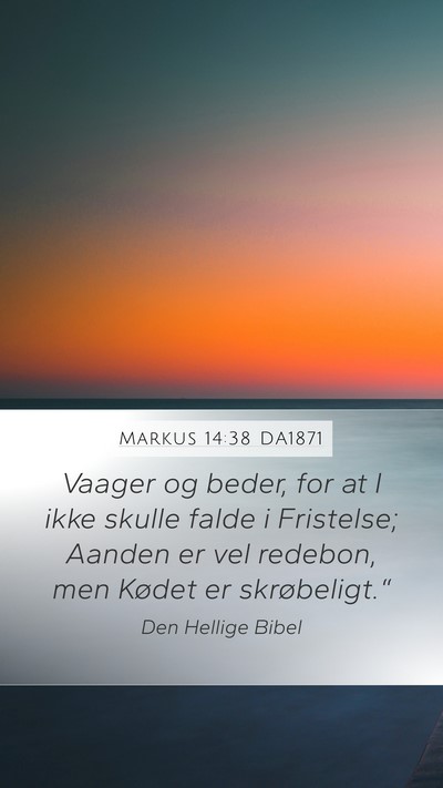 Markus 14:38 DA1871 Bible Verse Image