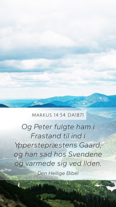 Markus 14:54 DA1871 Bible Verse Image