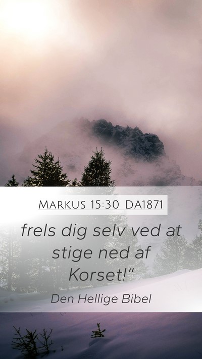 Markus 15:30 DA1871 Mobile Phone Wallpaper - frels dig selv ved at stige ned af - Mobile Bible Verse Wallpaper
