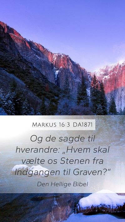 Markus 16:3 DA1871 Bible Verse Image